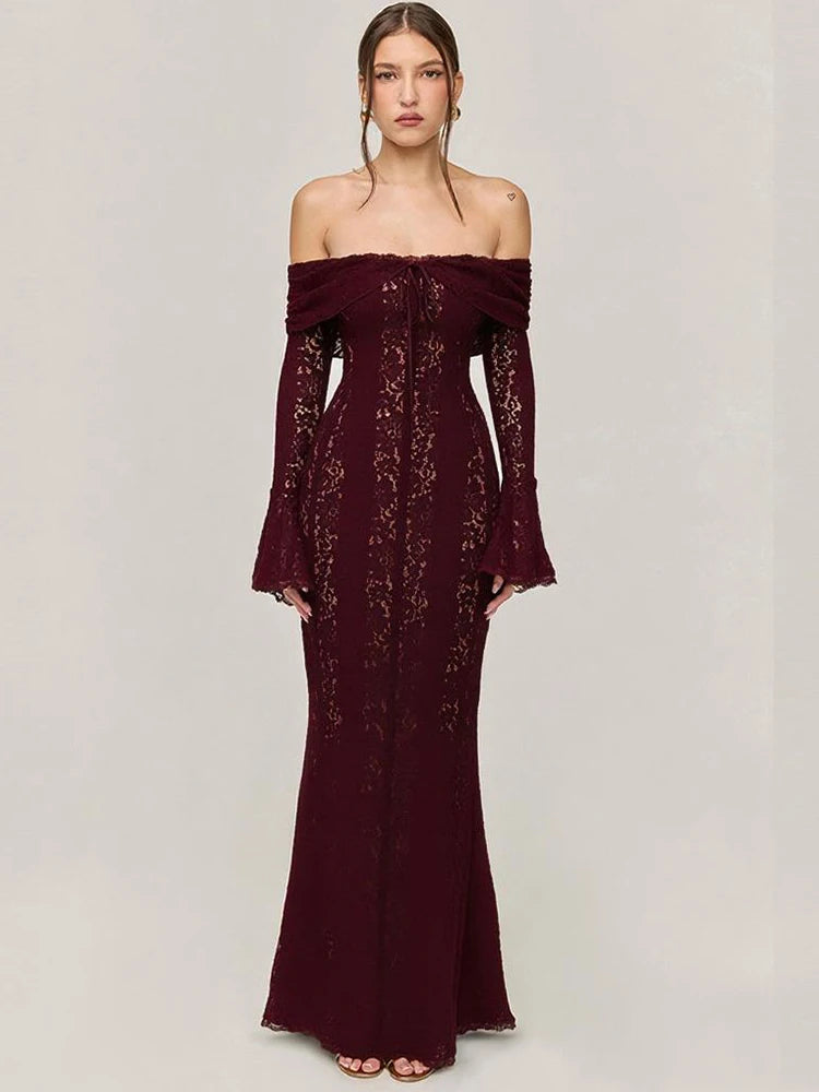 Robe de Soirée Longue Femme Manches Longues Design Raffiné 9