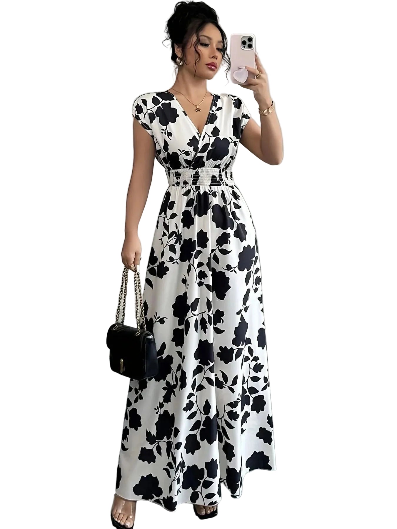 Robe de vacances pour femmes à imprimé floral 0