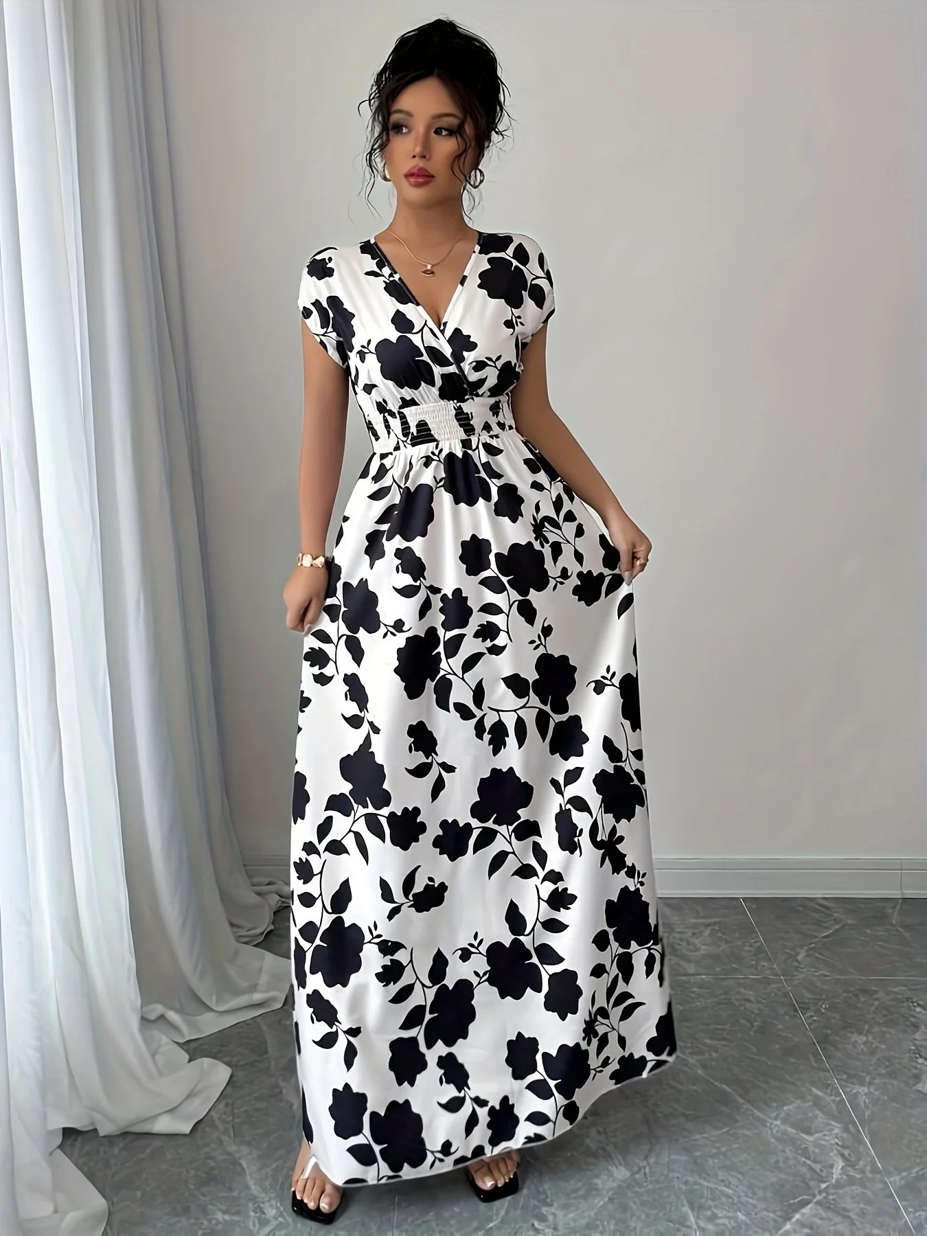Robe de vacances pour femmes à imprimé floral 2