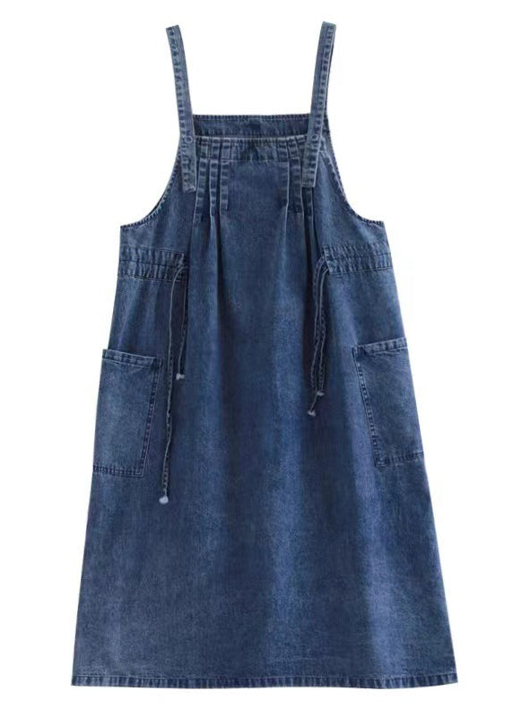 Robe en Denim à Bretelles Spaghetti pour Femmes Grande Taille 6