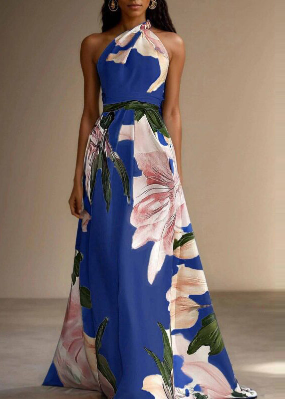 Robe longue asymétrique pour femmes style estival 3