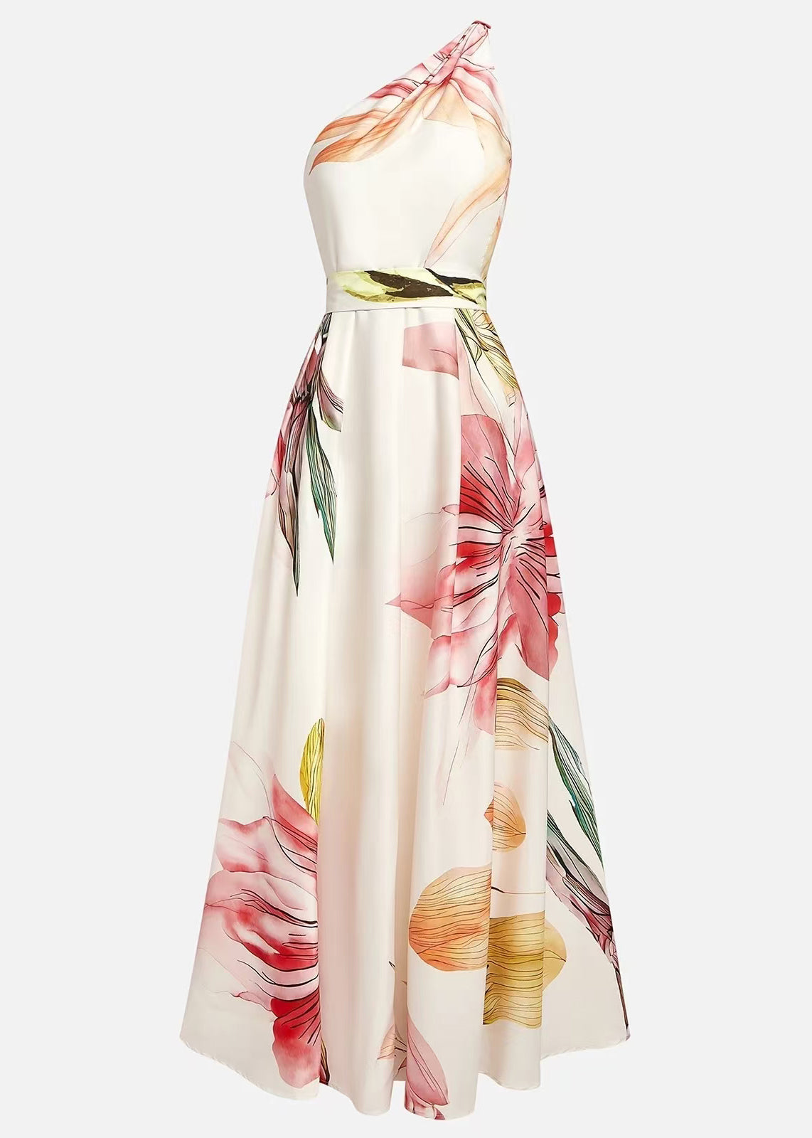 Robe longue asymétrique pour femmes style estival 4