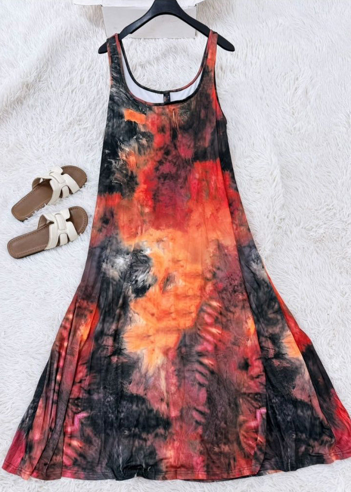 Robe longue de plage femme à bretelles spaghetti et col en U 1