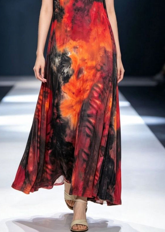 Robe longue de plage femme à bretelles spaghetti et col en U 4