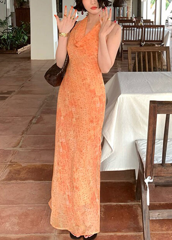 Robe longue femme à épaules dénudées style estival 3