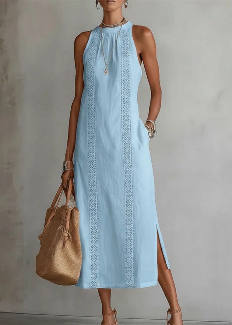 Robe longue femme ample imprimée côté estivale 4