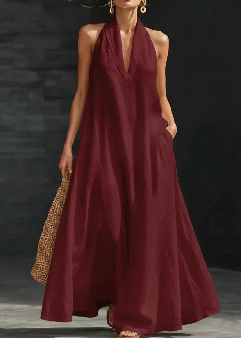 Robe longue oversize sans manches pour femme 3