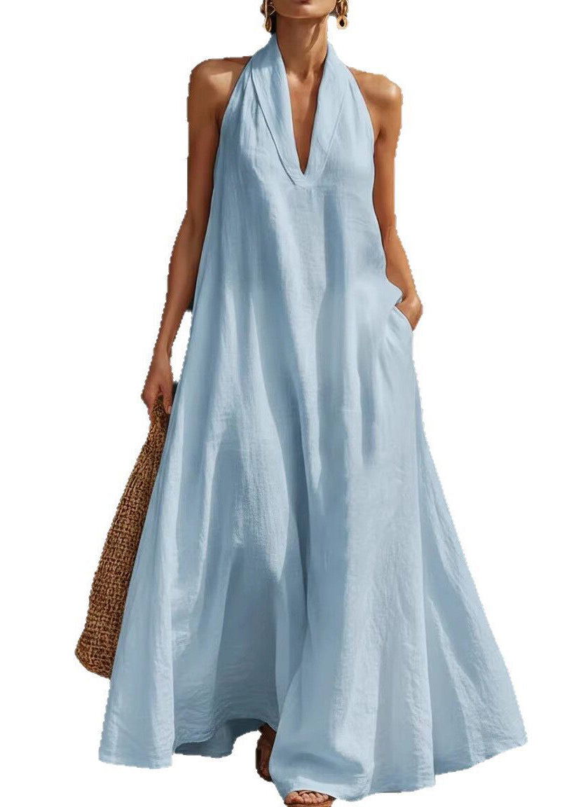 Robe longue oversize sans manches pour femme 4
