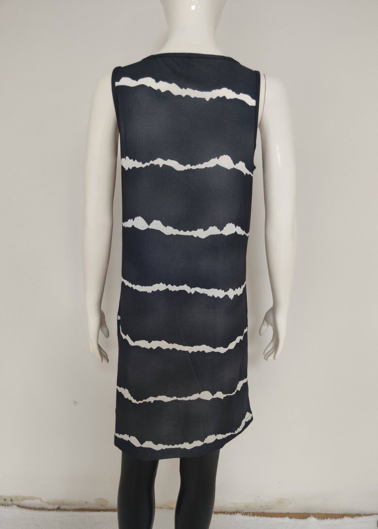 Robe mi-longue ample à rayures pour femme été 4