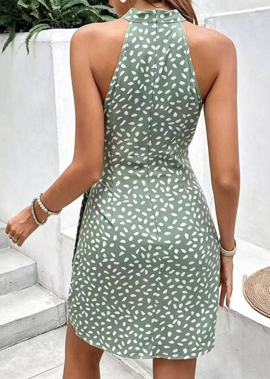 Robe mi-longue décontractée pour femme nouée à la taille 3