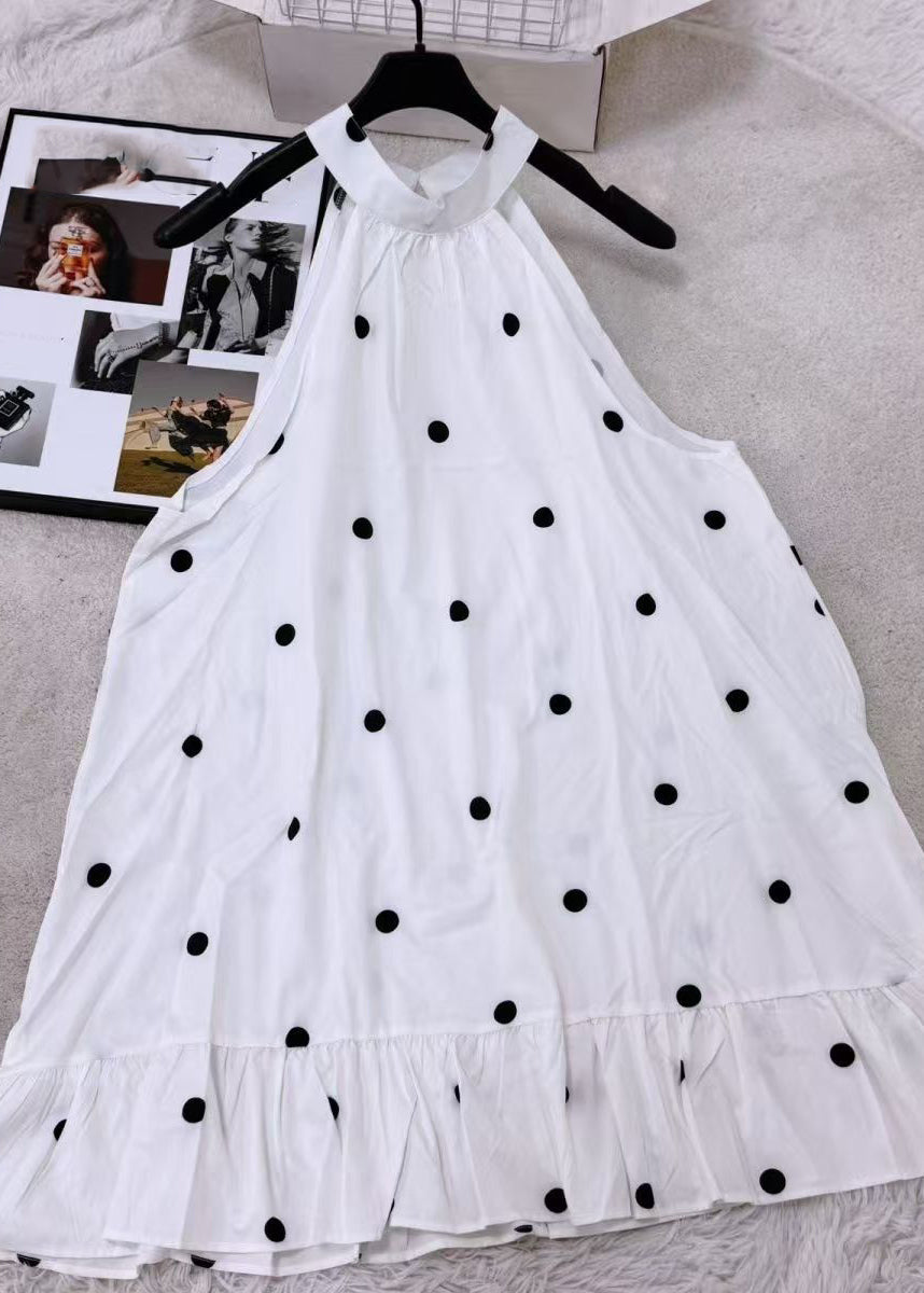 Robe mi-longue femme décontractée à volants patchwork 1