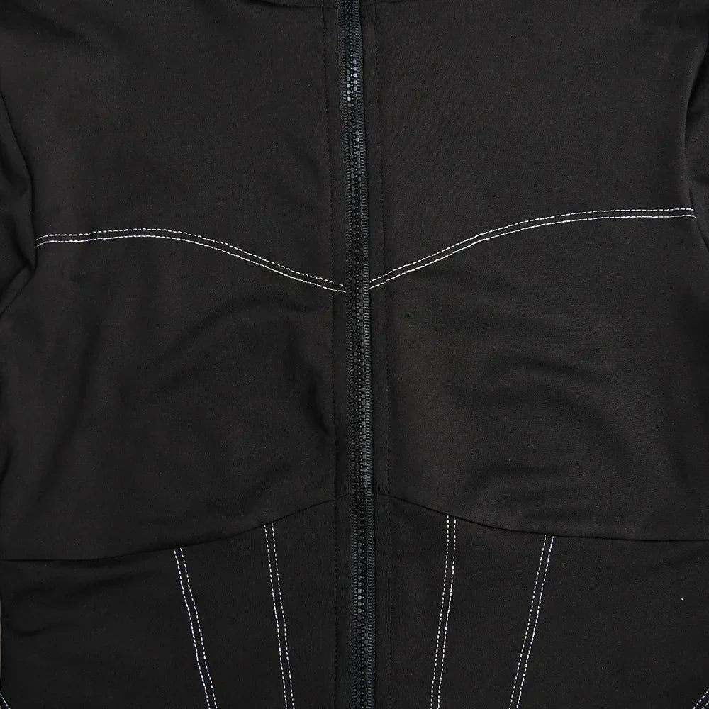 Combinaison Femme Chic BodyCon en Polyester et Spandex-3