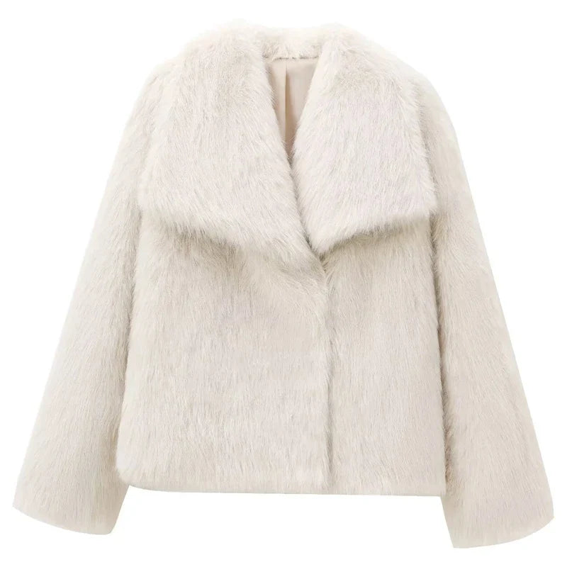 Variant image for Veste Hiver Femme Douce en Peluche Polyester Tendance-2