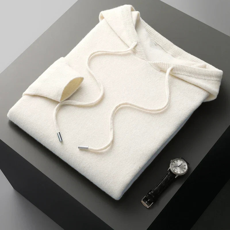 Variant image for Sweat à Capuche Femme Beige Confortable en Mélange de Laine-1