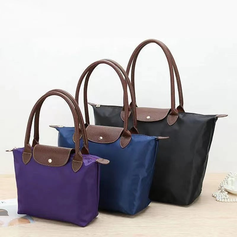 Sac Tote Bag Classique Léger en Tissu Durable avec Poignées en Cuir pour Femme 1