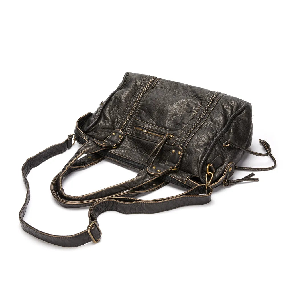 Sac à Main Noir Vintage pour Femmes 7