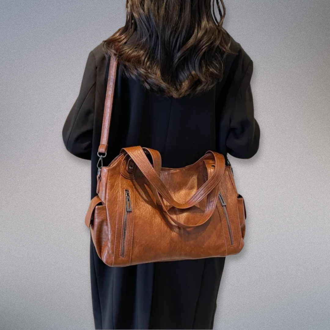 Sac à bandoulière pour femmes en cuir vegan avec accents métalliques 2