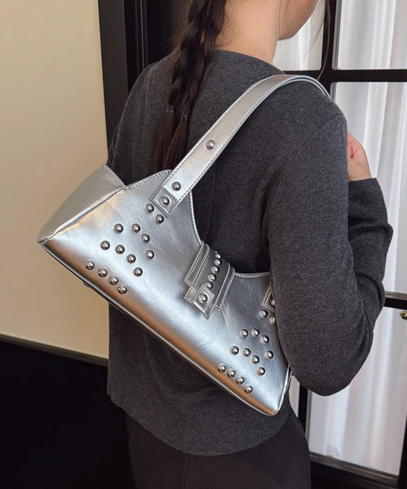 Sac bandoulière femme style tendance à rivets 1