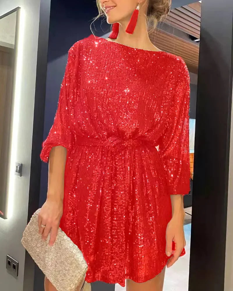 Robe de fête Femme à Paillettes Scintillantes 4
