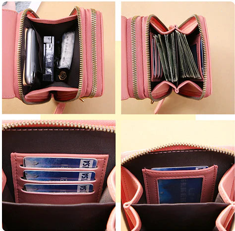 Sac à Main Femme Rose Élégant Imperméable Anti-Vol Tissu Haute Qualité-5