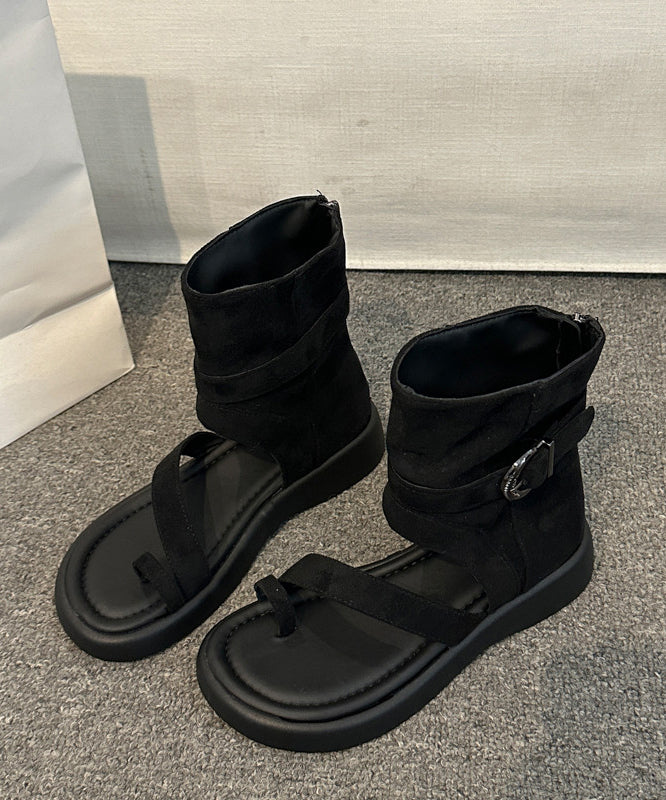 Sandales Bottines Bout Ouvert Style Chic Femme 3
