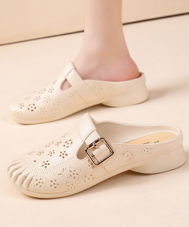 Sandales Femme Décontractées à Glissière Design Creux 2
