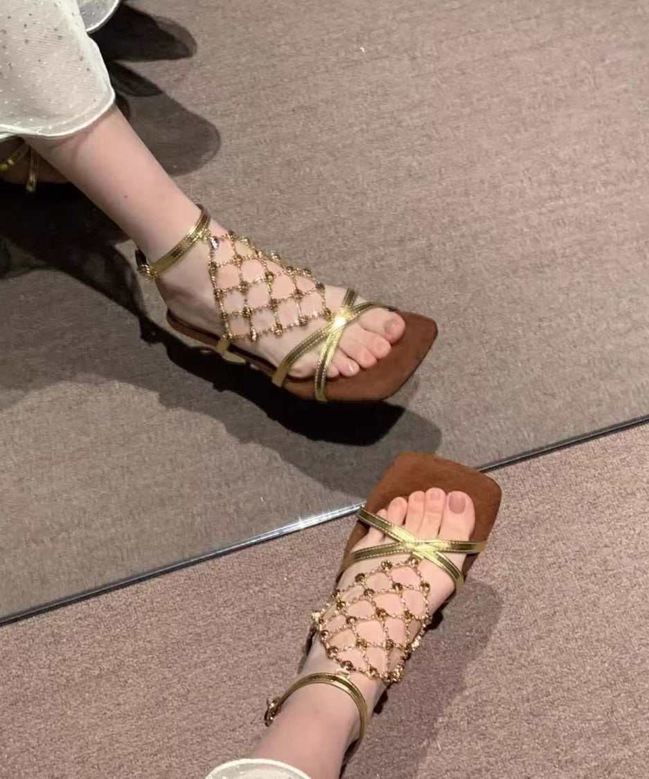 Sandales Femme Talons Épais Détails Brillants 0