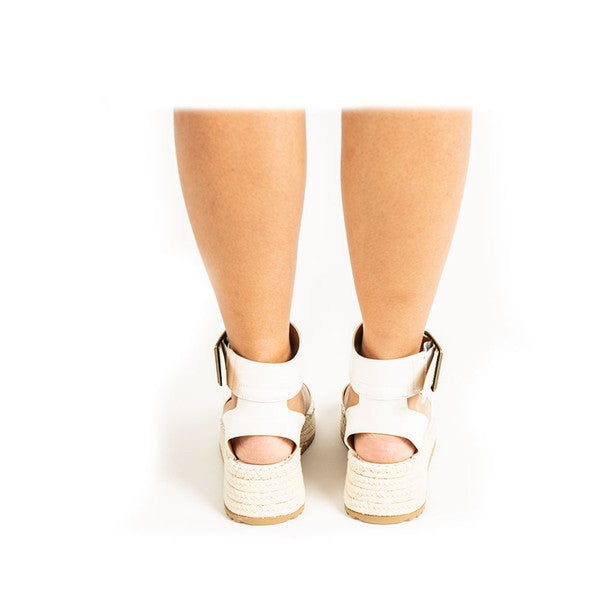 Sandales à Talons Compensés pour Femmes avec Sangle de Cheville 2