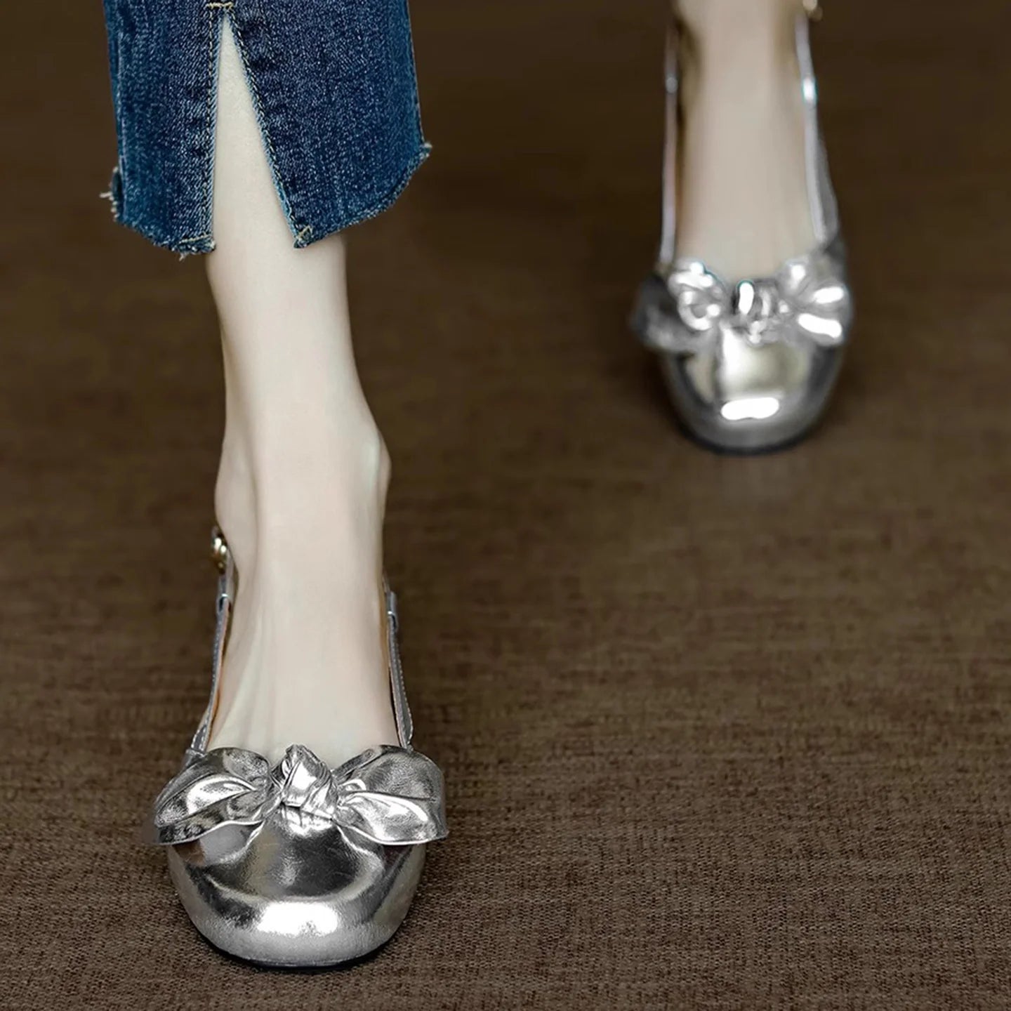 Sandales pour femmes avec nœud décoratif 1