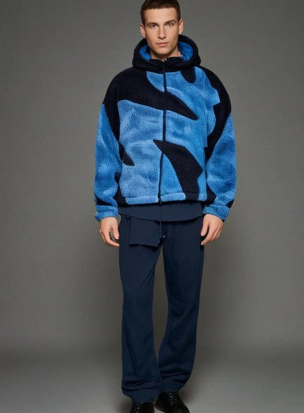 Veste Homme En Laine D'Agneau Fermeture Éclair Confortable-1