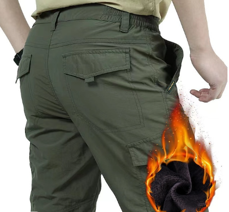 Pantalon Cargo Homme Hiver Décontracté Matériau Résistant-1