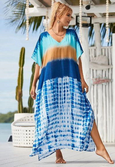 Variant image for Robe Longue Femme Bohème Imprimée Arc-en-Ciel 100% Polyester-9