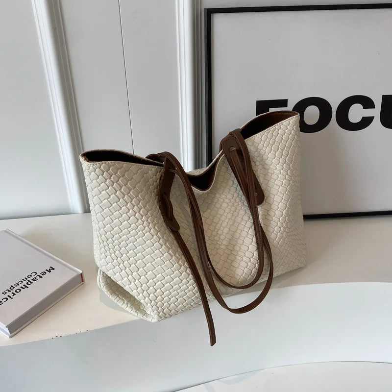 Sac Bandoulière Femme Tressé Décontracté Cuir Artificiel 5