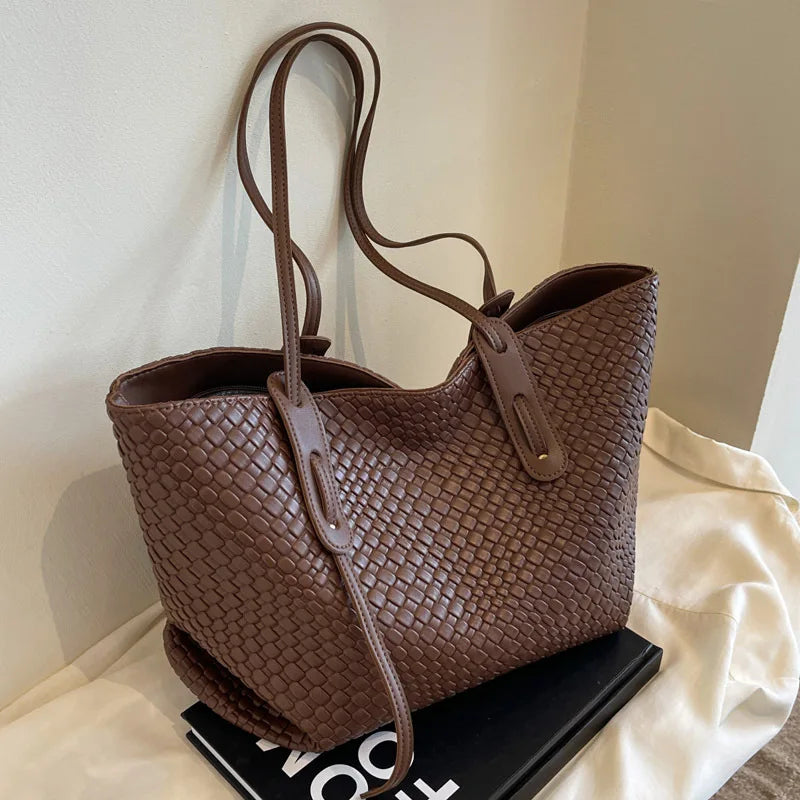 Sac Bandoulière Femme Tressé Décontracté Cuir Artificiel 3