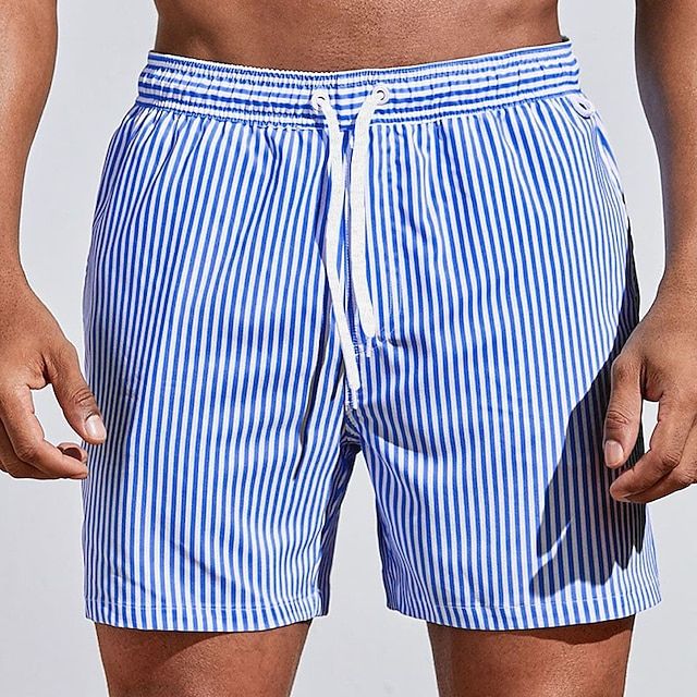 Short de Bain Classique à Rayures pour Homme 0