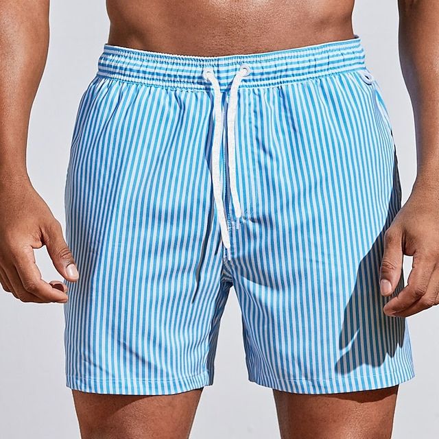 Short de Bain Classique à Rayures pour Homme 1