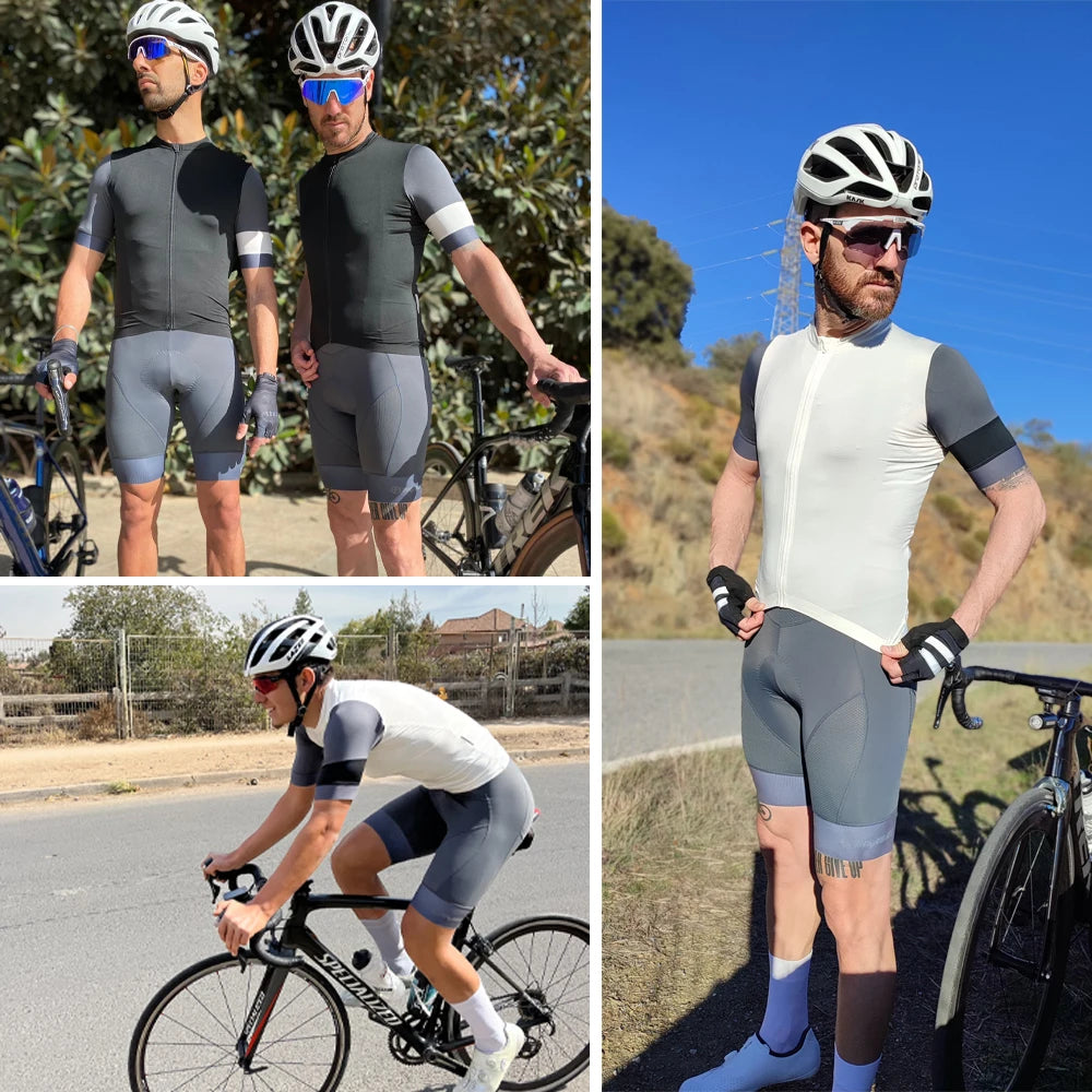 Shorts Cyclisme Homme Lycra avec Bretelles et Coussin Confortable 2