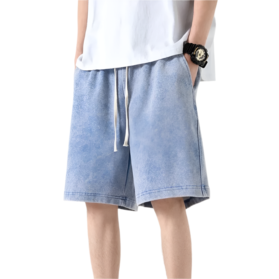 Shorts pour hommes en coton doux avec cordon de serrage 0
