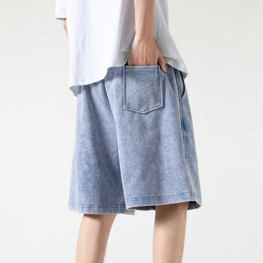 Shorts pour hommes en coton doux avec cordon de serrage 1