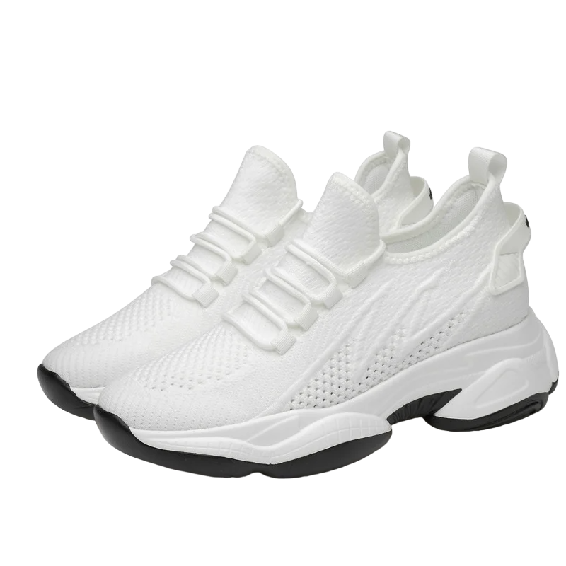 Sneakers Homme Élégants Cuir PU avec Élévation Cachée 4