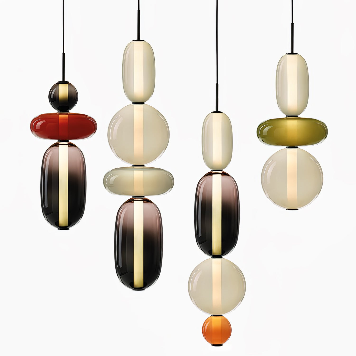 Suspension en verre moderne pour intérieur 1