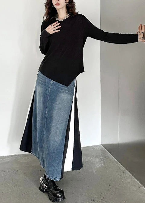 Sweat-shirt Femme Asymétrique Col Rond Automne 4