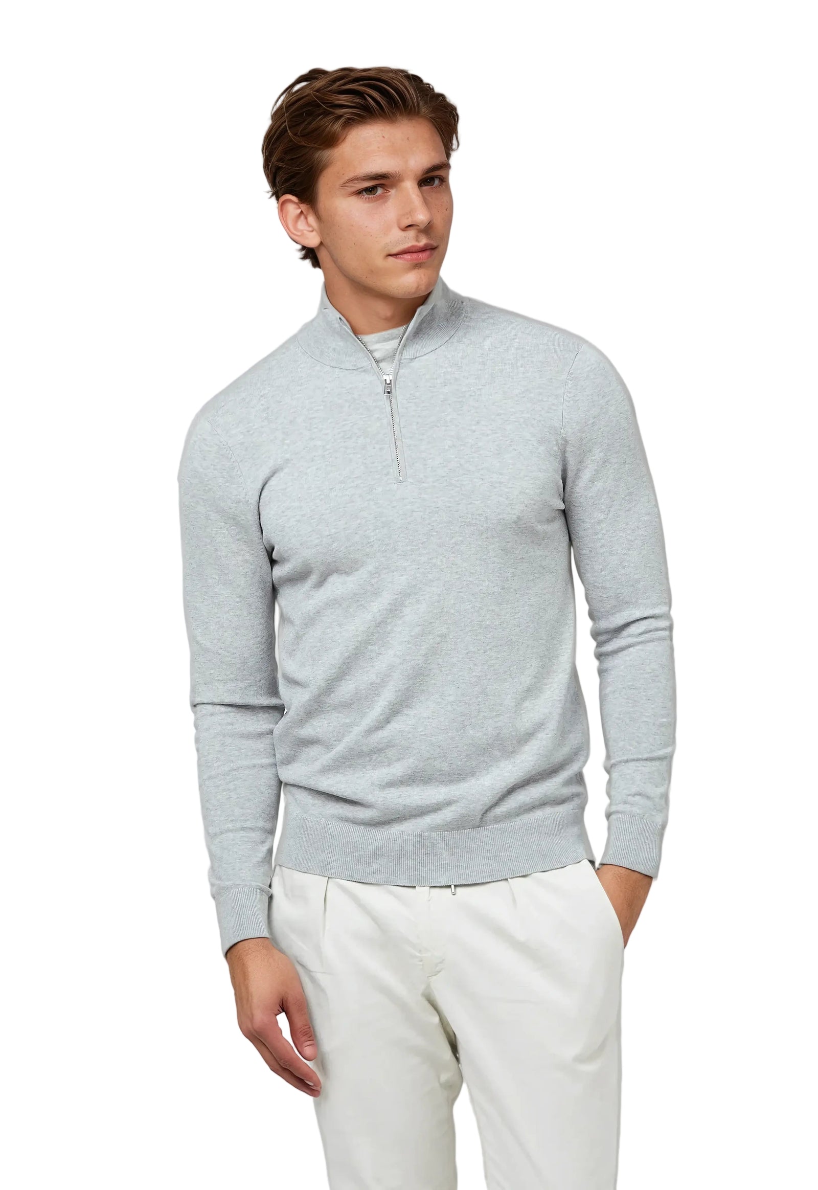 Sweat Shirt Homme Demi-Fermeture Modern Style 2