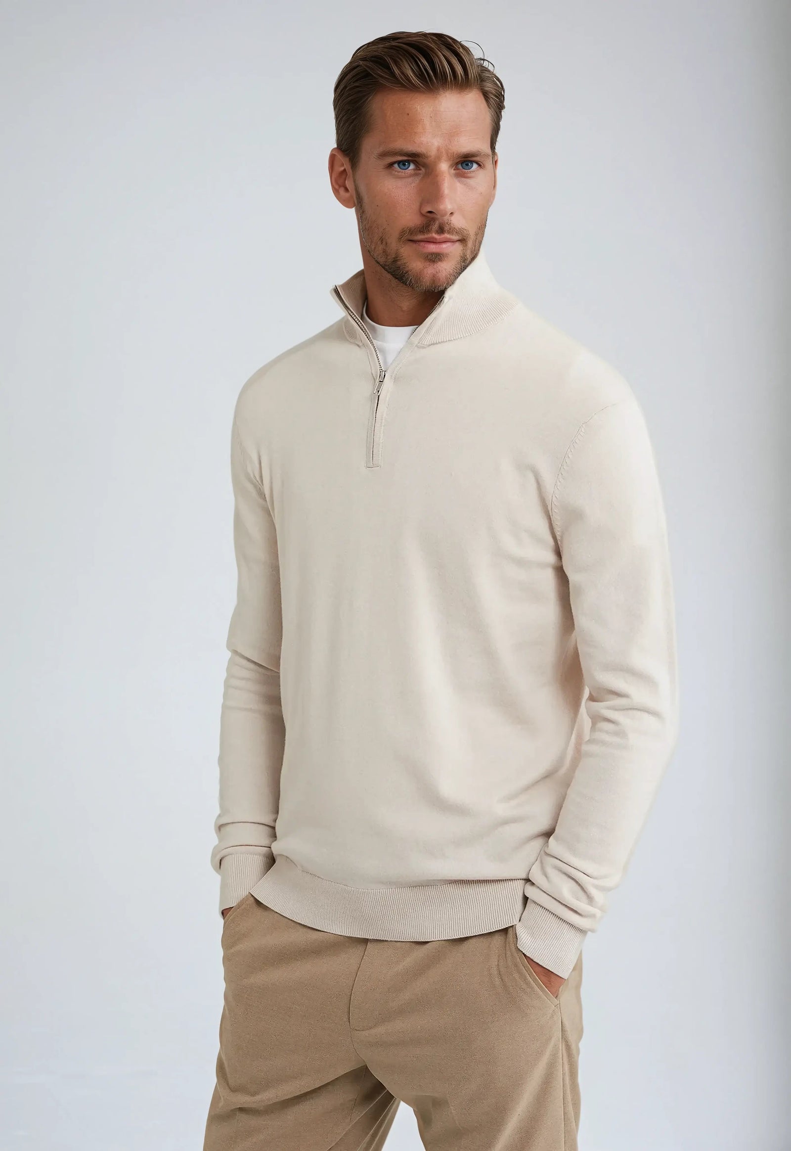 Sweat Shirt Homme Demi-Fermeture Modern Style 5