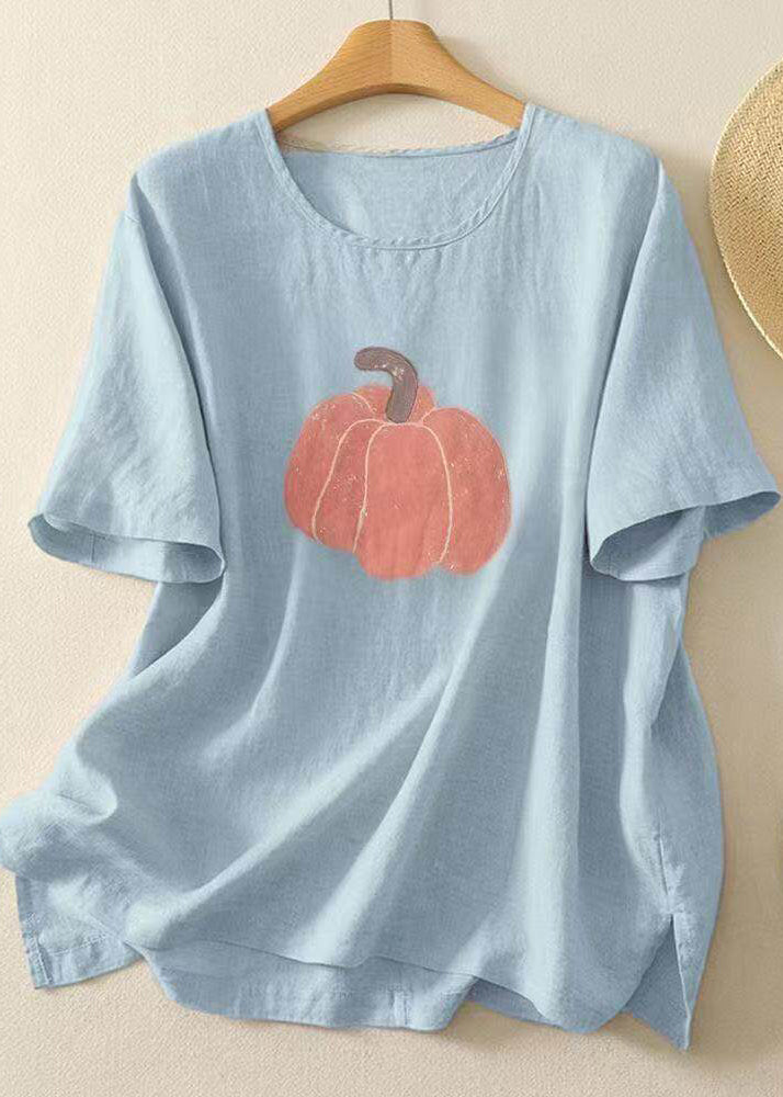 T-shirt Femme Col Rond Imprimé Style Décontracté Été 3