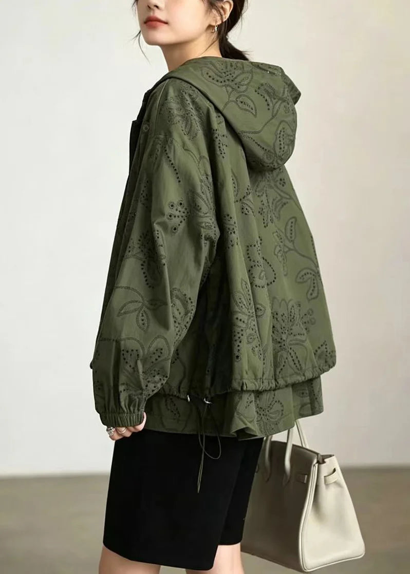 Trench-coat Femme Grande Taille Style Décontracté à Capuche 4