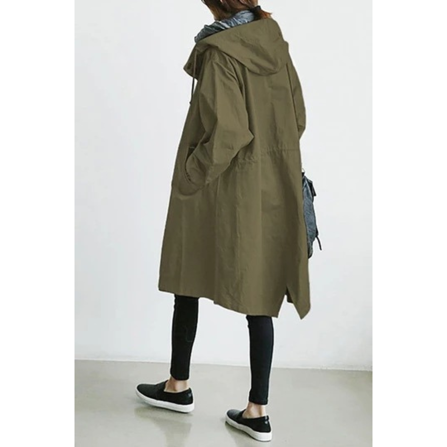 Trench-coat Long Femme avec Capuche 3