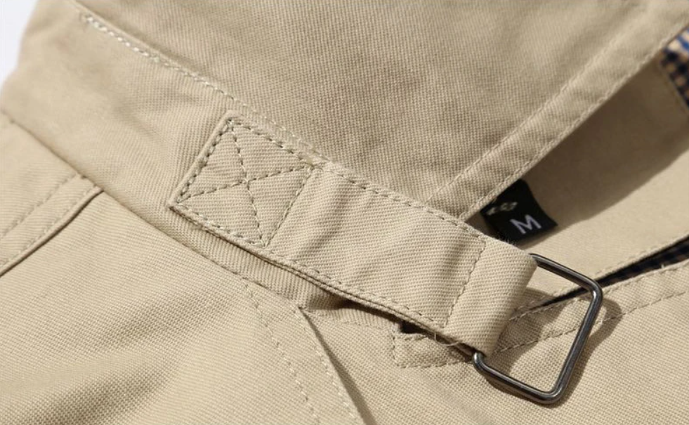 Trench Coat Homme Double Boutonnage Tissu Structuré 4