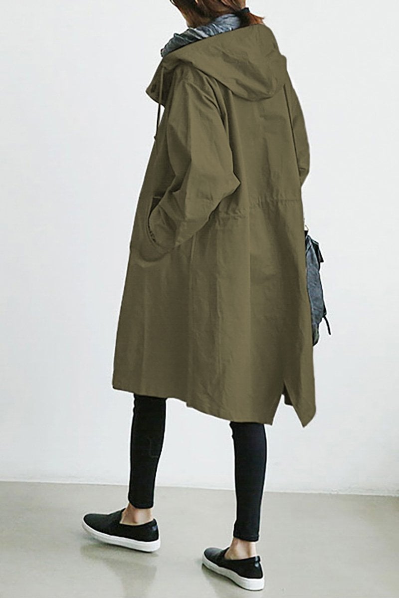 Trenchcoat pour Femmes avec Capuche Imperméable 2