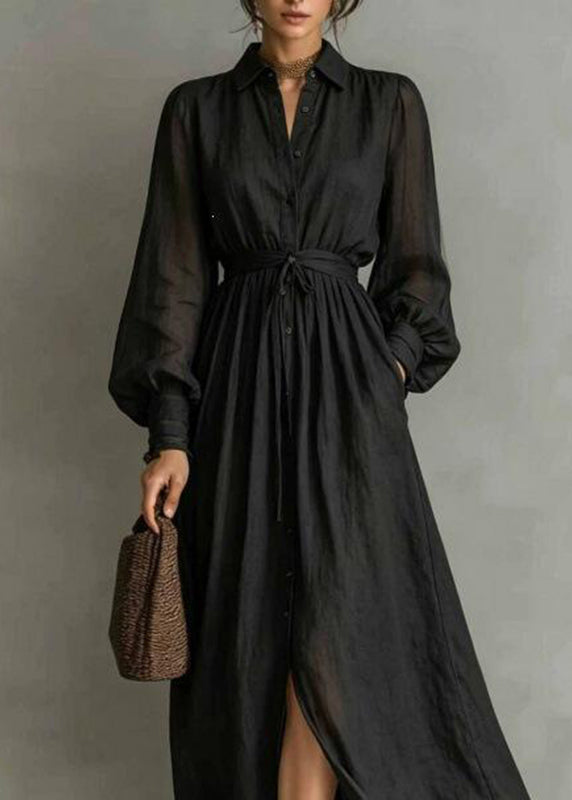 Tunique Femme Col Claudine Manches Lanterne Style Maxi 3